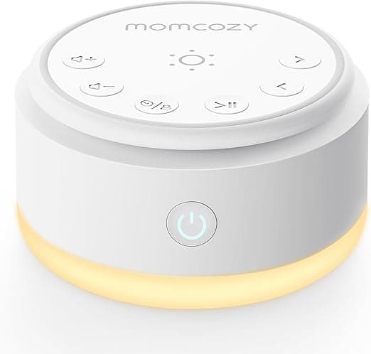 Momcozy Sound Machine for Baby-20 Soothing Sounds & Touch Warm Light Portable White Noise for Kids & Adults for Sleeping Timer and Memory | Ideal Travel Companion & Nursery Must-Have