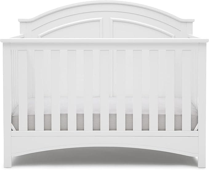 Delta Children Perry 6-in-1 Convertible Crib - Greenguard Gold Certified, Bianca White