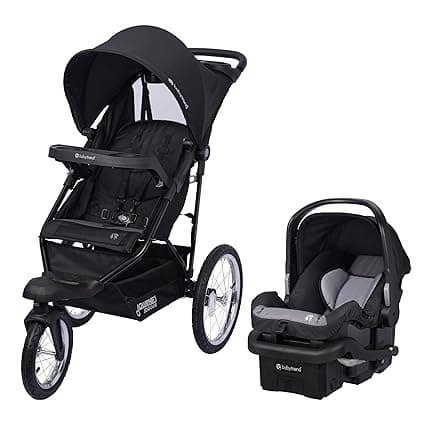 Baby Trend Journey Jogger Travel System with EZ-Lift Infant Car Seat, Stellar Black