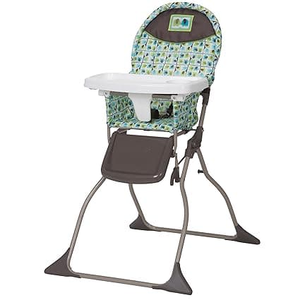 Cosco Kids Highchair for Baby, Simple Foldable High Chair, Convenient, Lightweight, and Compact Design, Elephant Squares
