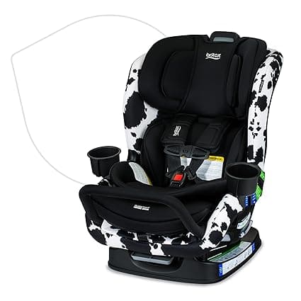 Britax Poplar S Convertible Car Seat, 2-in-1 Car Seat, Slim 17-Inch Design, ClickTight, Cowmooflage