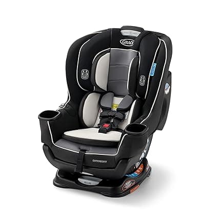 Graco Extend2Fit Convertible Baby Car Seat, Rear and Forward Facing, Adjustable Extension Panel for Extra Legroom, Gotham