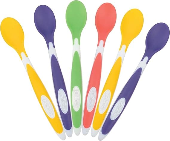 Dr. Brown's Soft-Tip Toddler Feeding Spoons, 6 Pack, Multi
