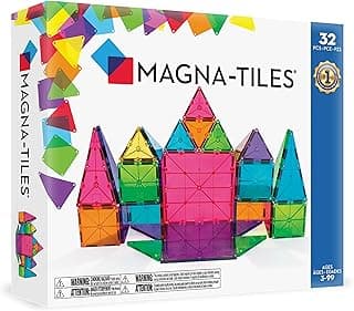 Magna-Tiles 32-Piece Clear Colors Set