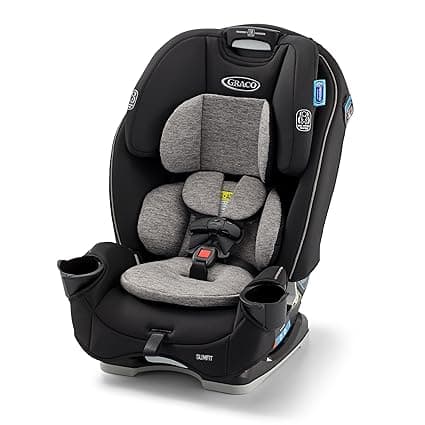 Graco Slimfit 3-in-1 Convertible Car Seat, Ultra-Space-Saving Design, Jarret, Suitable for Rear and Forward-Facing, Highback Booster Seat with 10-Position Headrest