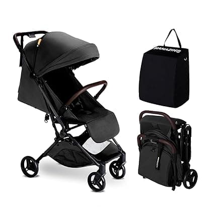 MAMAZING Ultra Air Lightweight Baby Travel Stroller with Carbon Fiber Frame, Compact & Airplane-Friendly, One-Handed Fold, 11.6 lbs, Perfect for Toddlers, Jet