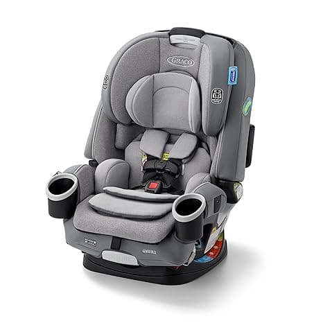 Graco 4Ever DLX 4-in-1 Car Seat, Charlie| Infant to Toddler Car Seat, with 10 Years of Use | Rear-Facing, Forward-Facing and Booster Modes | Safe, Comfortable and Convenient